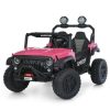 Дитячий повнопривідний Bambi Jeep з навісними фарами, рожевий