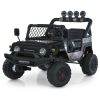 Дитячий електромобіль Bambi Jeep на пульті керування, сірий
