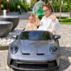 Дитячий електромобіль Bambi Porshe 911(MP4) зі спойлером, сірий