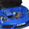 Дитячий двомісний електромобіль Porsche без пульта керування, до 100 кг, до 18 км/год, синій