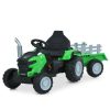 Дитячий електромобіль Tractor Bambi з причепом та пультом керування, зелений