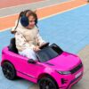 Дитячий електромобіль Bambi Range Rover Evoque (MP3) з додатковими коліщадками, малиновий