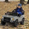 Дитячий електромобіль Джип Bambi Toyota з навісними фарами, сірий