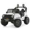 Дитячий електромобіль Bambi Jeep з EVA колесами та додатковими фарами, білий