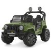 Дитячий електромобіль Bambi Jeep з EVA колесами та додатковими фарами, хакі