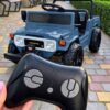 Дитячий електромобіль Toyota одномісна з EVA колесами, синій