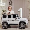Дитячий електромобіль Mercedes G-Class одномісний, білий