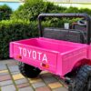 Дитячий електромобіль Toyota одномісна з EVA колесами, рожевий