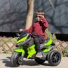 Дитячий електромотоцикл Bambi BMW COMFORT триколісний, зелений