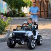 Дитячий електромобіль Bambi Jeep двомісний на пульті керування, білий