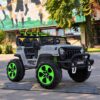 Дитячий електромобіль Bambi Jeep двомісний на пульті керування, сірий
