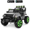 Дитячий електромобіль Bambi Jeep двомісний на пульті керування, сірий