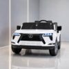 Дитячий електромобіль Lexus LX 200 з м'яким сидінням та пультом керування, білий