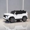 Дитячий електромобіль Lexus LX 200 з м'яким сидінням та пультом керування, білий