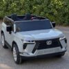 Дитячий електромобіль Lexus LX 200 з м'яким сидінням та пультом керування, сірий