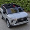Дитячий електромобіль Lexus LX 200 з м'яким сидінням та пультом керування, сірий