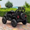 Дитячий електромобіль Jeep одномісний з EVA-колесами та пультом керування, чорний