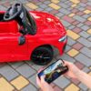 Дитячий електромобіль Bambi Audi Q3 одномісний з шкіряним сидінням, червона