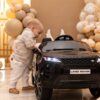 Дитячий електромобіль Bambi Range Rover Evoque (MP3) з додатковими коліщадками та автофарбуванням, чорний