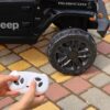 Дитячий електромобіль Jeep одномісний з EVA-колесами та пультом керування, чорний