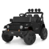 Дитячий електромобіль Jeep одномісний з EVA-колесами та пультом керування, чорний
