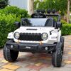 Дитячий електромобіль Jeep одномісний з EVA-колесами та пультом керування, білий
