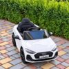 Дитячий електромобіль Bambi Audi Q3 одномісний з шкіряним сидінням, білий