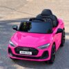 Дитячий електромобіль Bambi Audi Q3 одномісний з шкіряним сидінням, рожевий