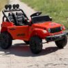 Дитячий електромобіль Jeep одномісний з EVA-колесами та пультом керування, помаранчевий