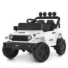 Дитячий електромобіль Jeep одномісний з EVA-колесами та пультом керування, білий