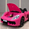 Дитячий двомісний електромобіль Bambi Porsche Cayman до 100 кг, рожевий