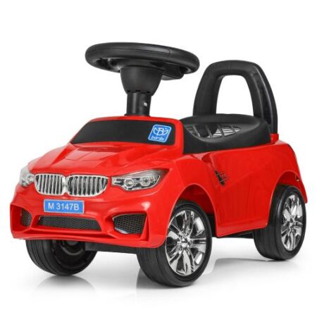 Дитячий толокар Bambi BMW Mini з багажником, червоний