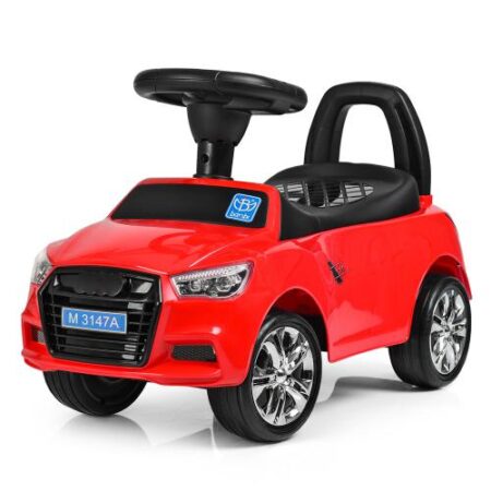Дитячий толокар Bambi Audi Mini з багажником, червоний