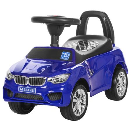 Дитячий толокар Bambi BMW Mini з багажником, синій