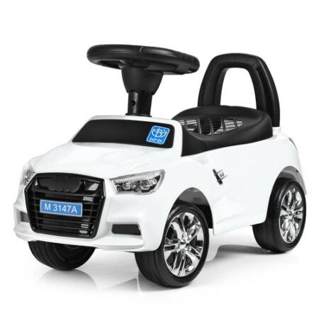 Дитячий толокар Audi Mini з багажником, білий