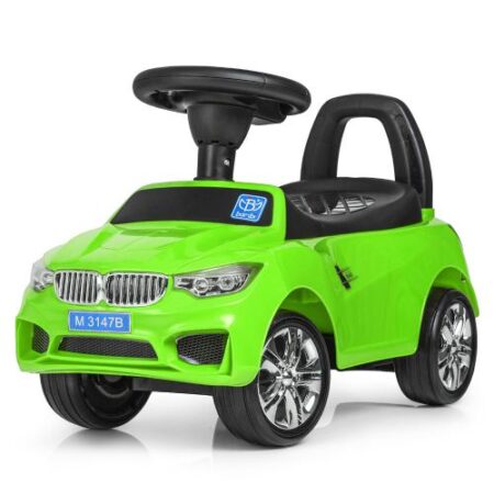 Дитячий толокар Bambi BMW Mini з багажником, зелений