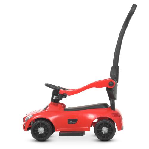 Дитячий толокар-каталка Bambi Mercedes Small з батьківською ручкою, червоний