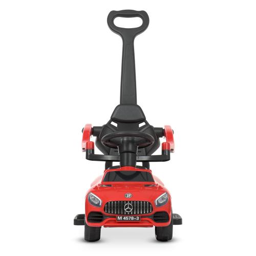 Дитячий толокар-каталка Bambi Mercedes Small з батьківською ручкою, червоний