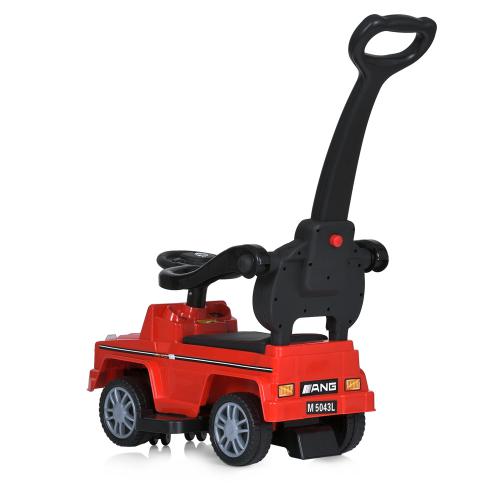 Дитячий толокар-каталка Mercedes SL 2020 з багажником та батьківською ручкою, червоний