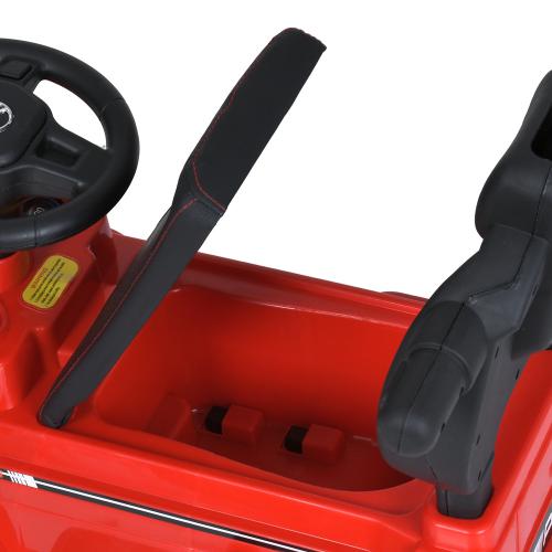 Дитячий толокар-каталка Mercedes SL 2020 з багажником та батьківською ручкою, червоний