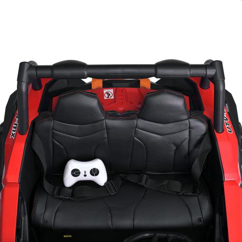Детский двухместный полноприводный электромобиль Bambi Baggy UTV-mх 2000 с ручкой для транспортировки, красный