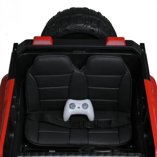 Дитячий двомісний повнопривідний електромобіль Cosmic Explorer з ручкою для транспортування, червоний