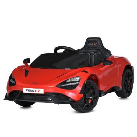 Детский полноприводный электромобиль Bambi McLaren 765LT с ручкой для транспортировки, красный