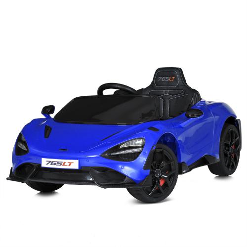 Детский полноприводный электромобиль Bambi McLaren 765LT с ручкой для транспортировки, синий