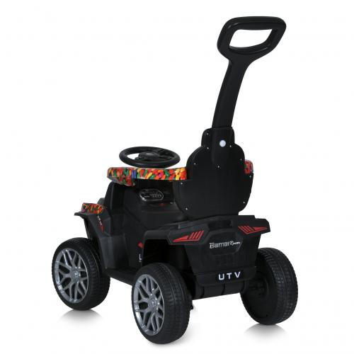 Детский толокар-каталка Buggy UTV Funny Series с родительской ручкой, оранжевый