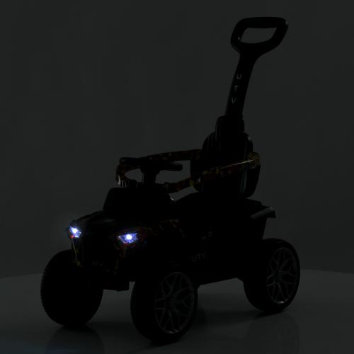 Детский толокар-каталка Buggy UTV Funny Series с родительской ручкой, оранжевый