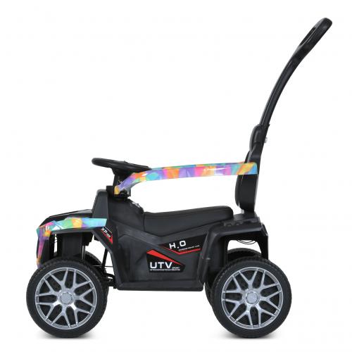 Детский толокар-каталка Buggy UTV Funny Series с родительской ручкой, розовый