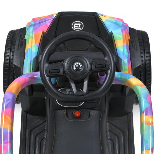 Детский толокар-каталка Buggy UTV Funny Series с родительской ручкой, розовый