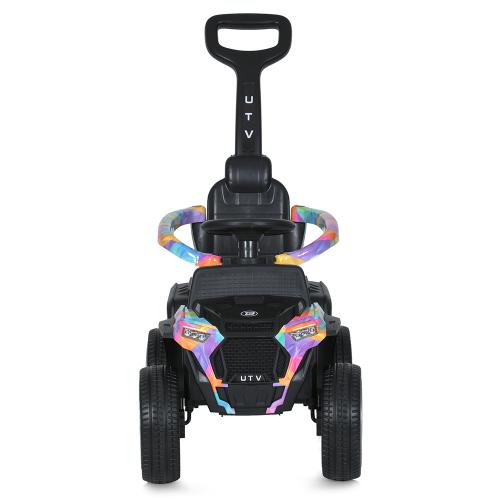Детский толокар-электромобиль Buggy UTV H.O с родительской ручкой, фиолетовый