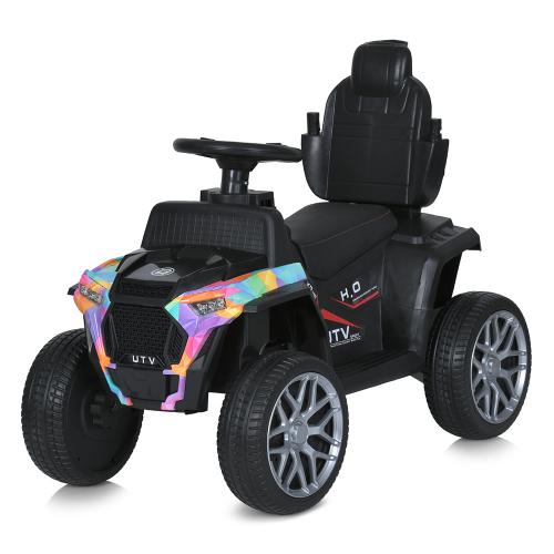 Детский толокар-электромобиль Buggy UTV H.O с родительской ручкой, фиолетовый